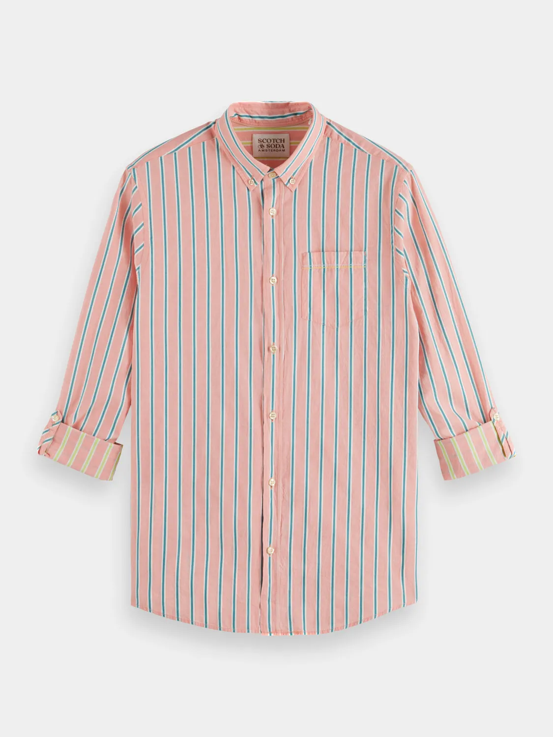 Dobby striped shirt sold by Scotch and Soda product image thumbnail 2