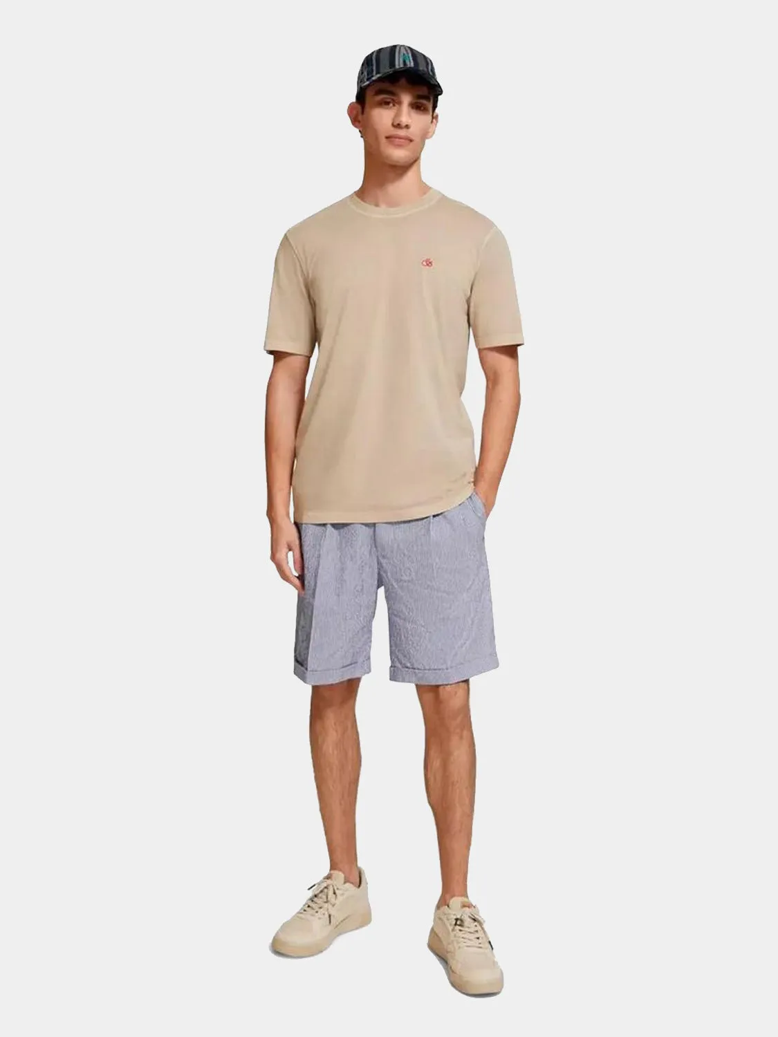 Garment-dyed logo t-shirt sold by Scotch and Soda product image thumbnail 4