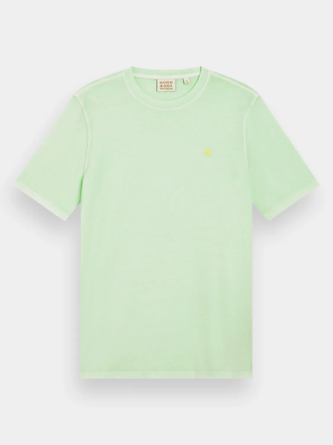 Garment-dyed logo t-shirt sold by Scotch and Soda