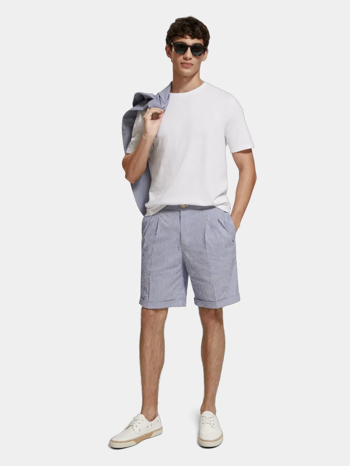 Cotton-linen t-shirt sold by Scotch and Soda product image thumbnail 4