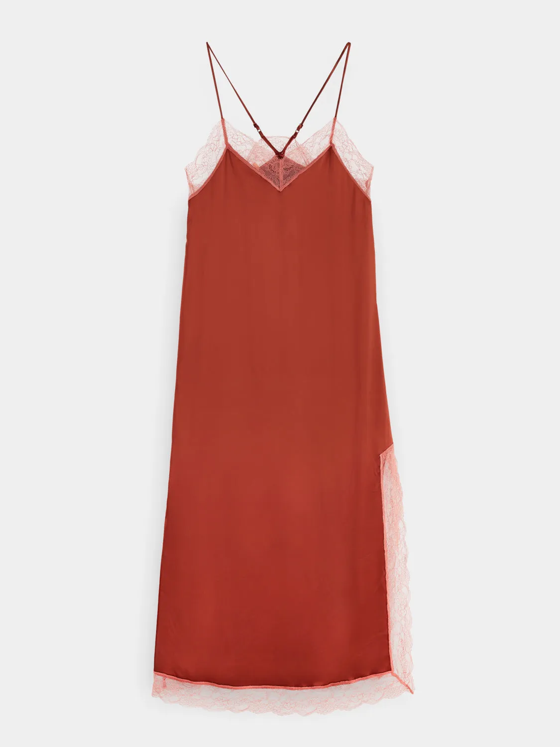 Satin cami dress with lace sold by Scotch and Soda