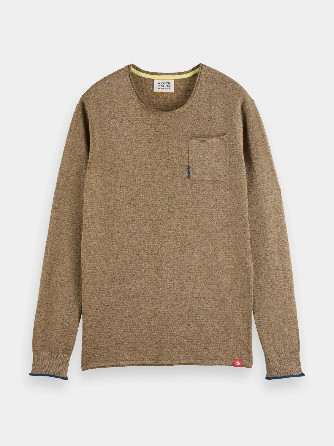 Linen-cotton crewneck pullover sold by Scotch and Soda
