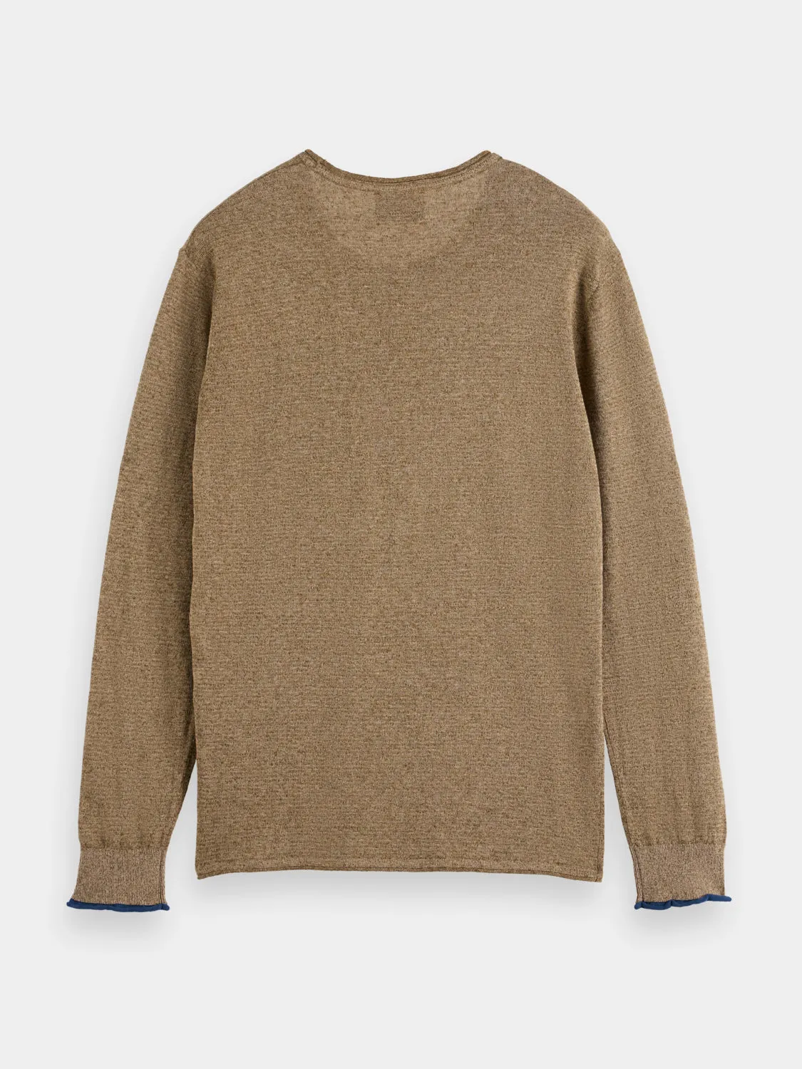 Linen-cotton crewneck pullover sold by Scotch and Soda product image thumbnail 2