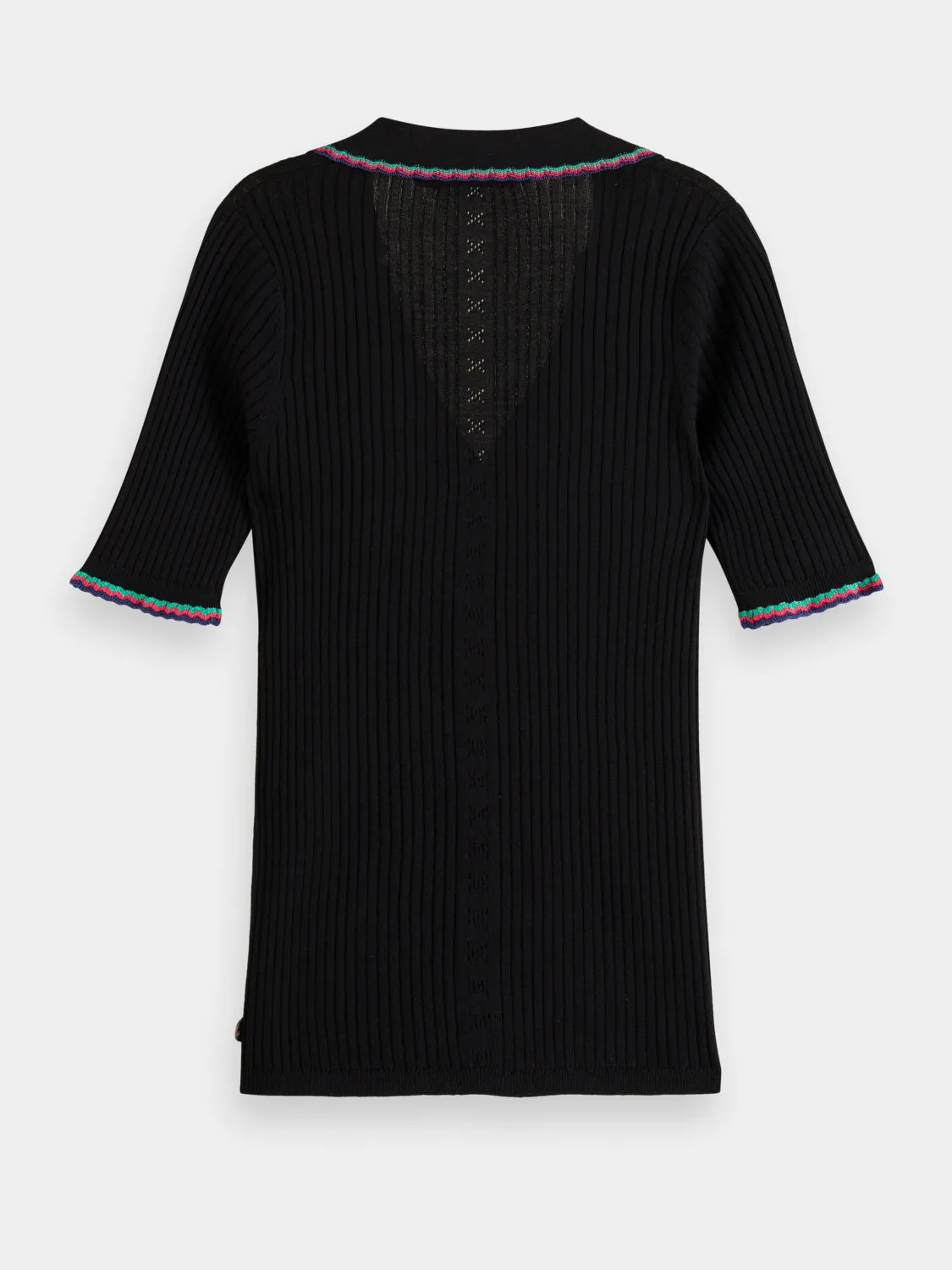 Rib collared knitted top sold by Scotch and Soda product image thumbnail 2