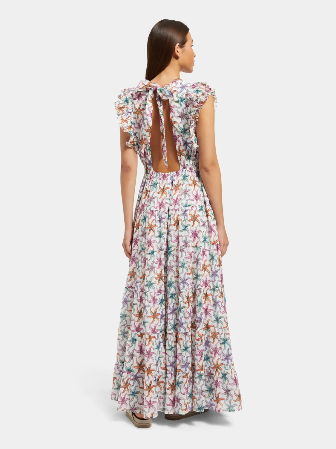 Printed maxi cotton voile dress sold by Scotch and Soda product image thumbnail 3