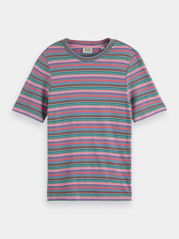 Textured striped t-shirt sold by Scotch and Soda