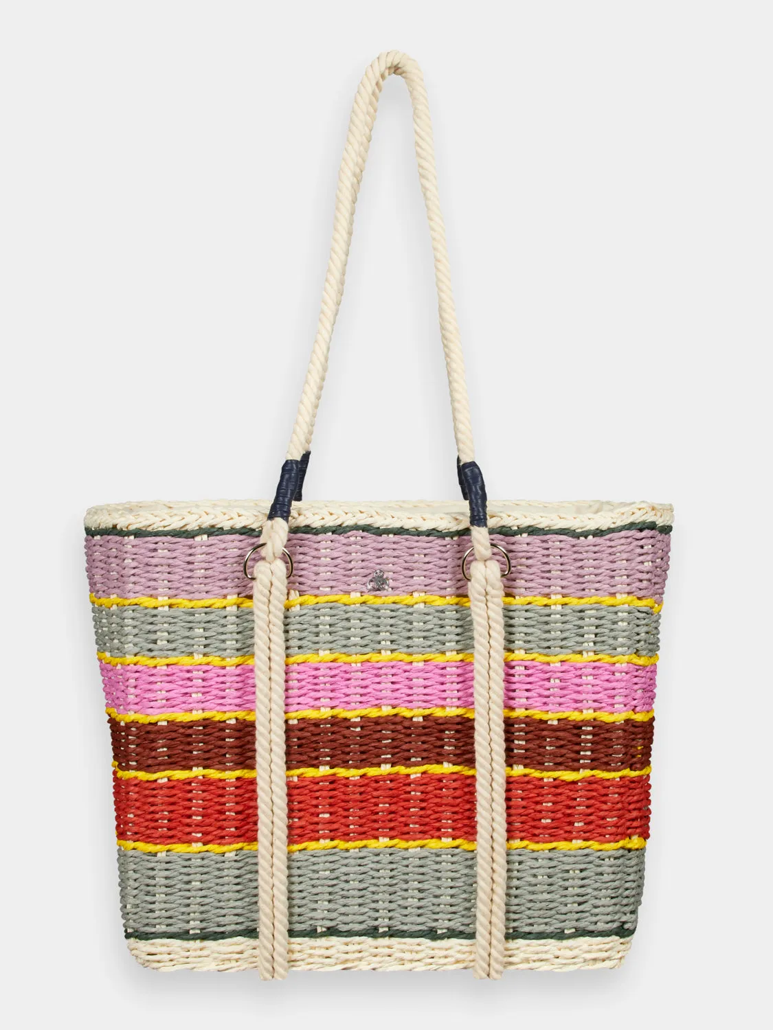 Striped straw tote bag sold by Scotch and Soda
