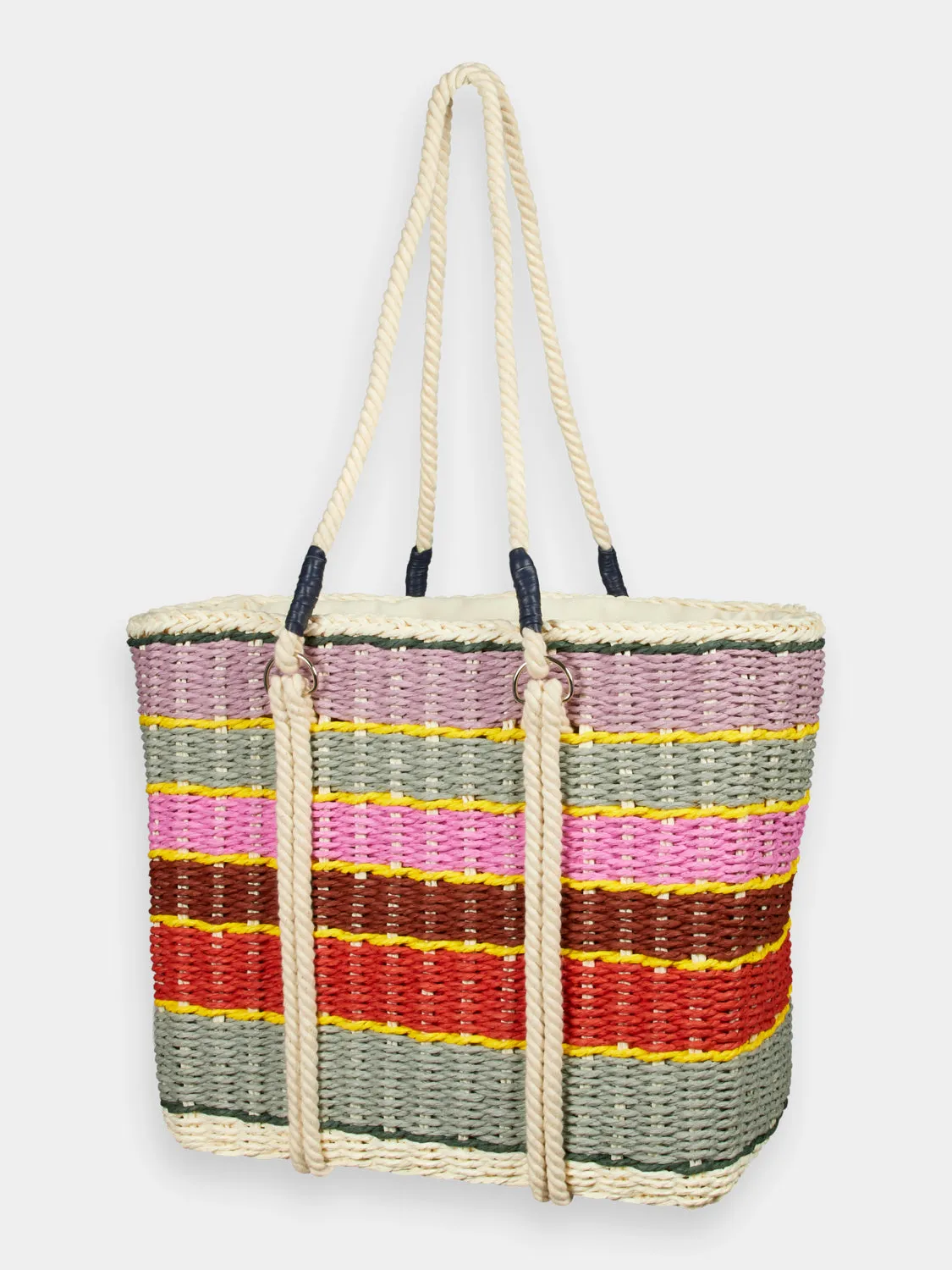 Striped straw tote bag sold by Scotch and Soda product image thumbnail 4