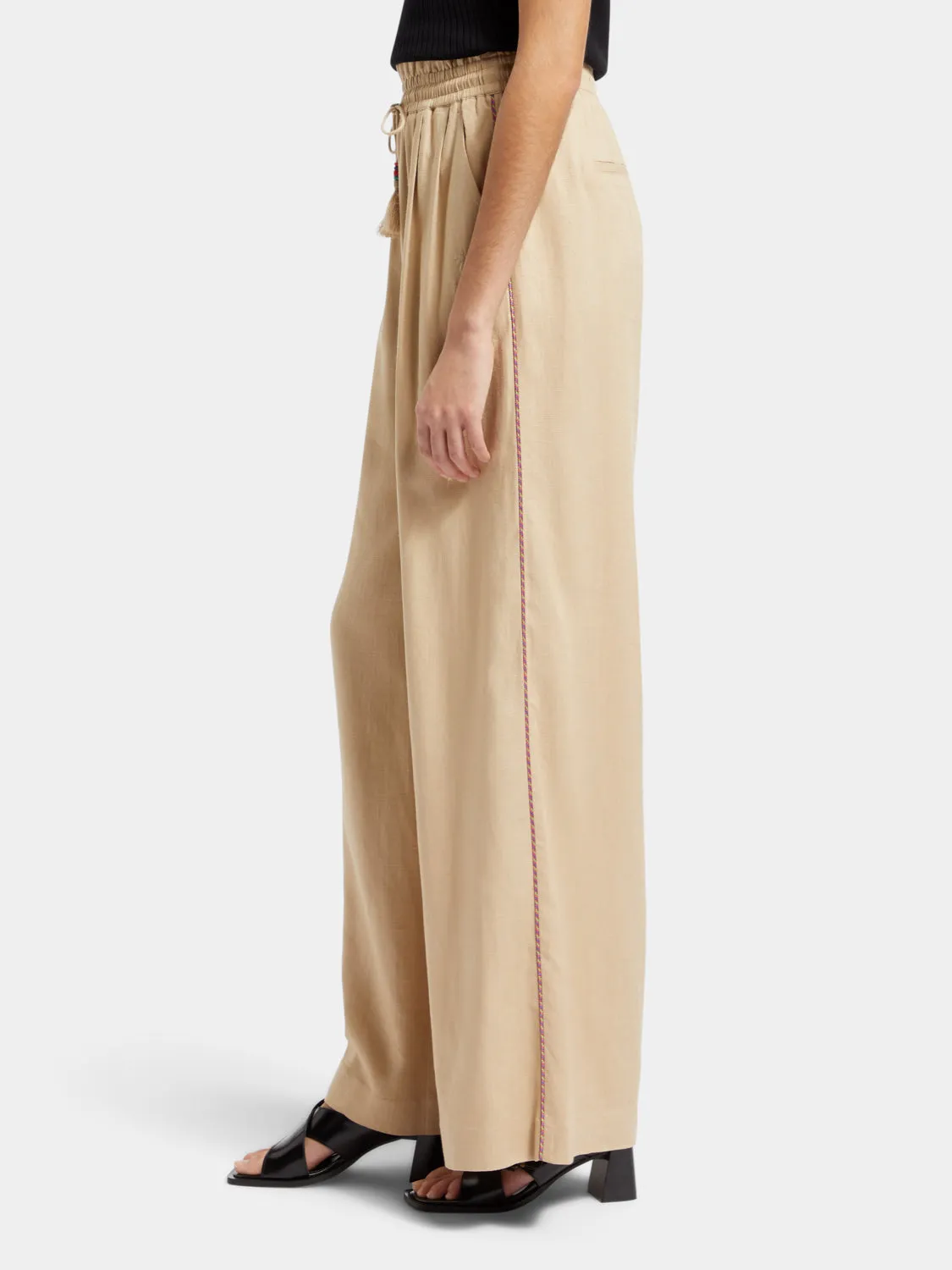 Linen blend pull-on pants sold by Scotch & Soda product image thumbnail 4