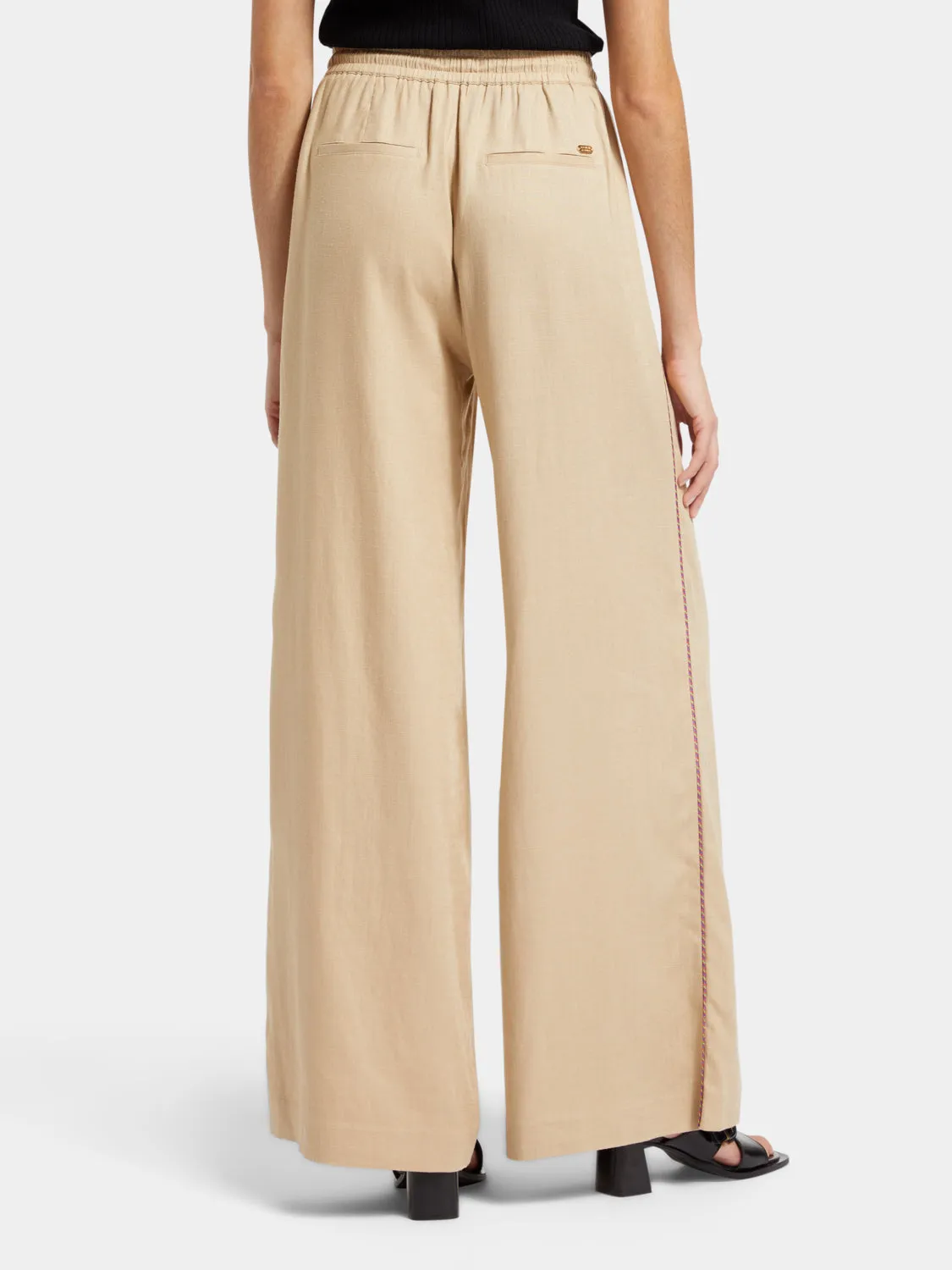 Linen blend pull-on pants sold by Scotch & Soda product image thumbnail 3