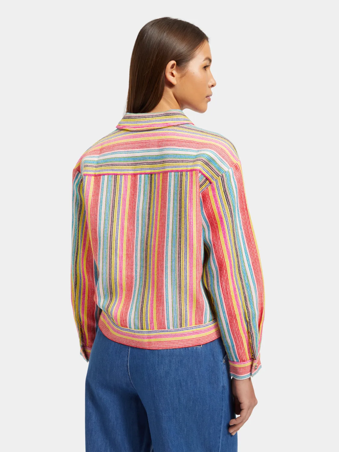 Striped trucker jacket sold by Scotch and Soda product image thumbnail 4
