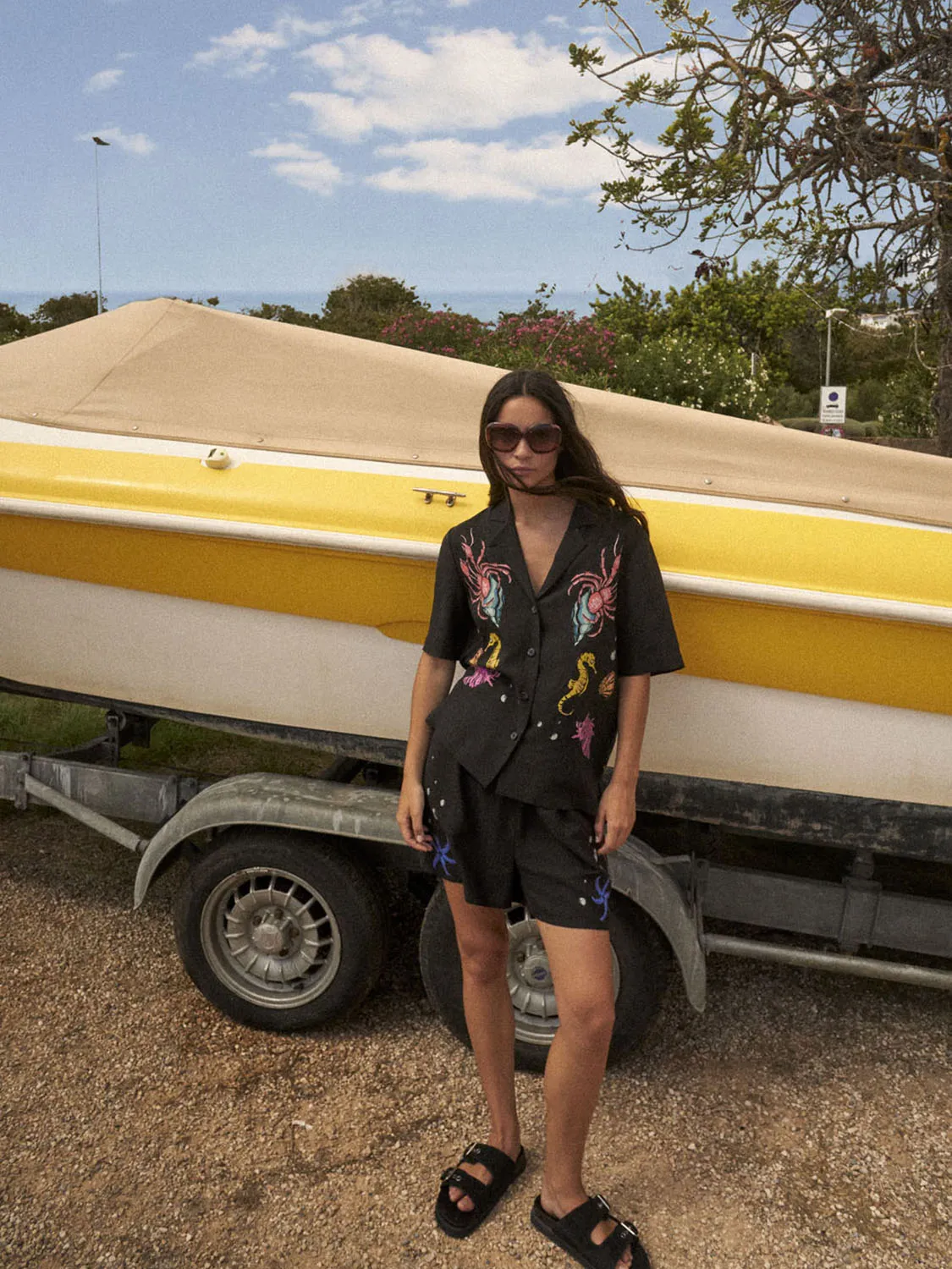 Placement print camp shirt sold by Scotch and Soda