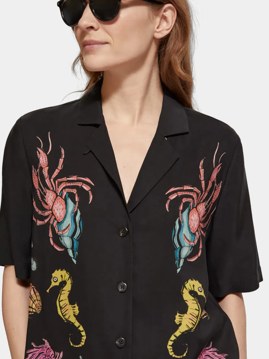 Placement print camp shirt sold by Scotch and Soda product image thumbnail 4