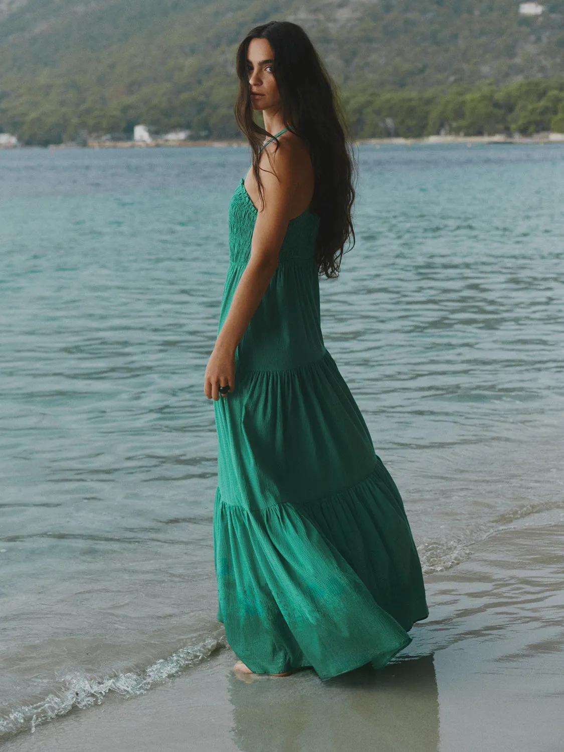 Maxi dress with smock detail sold by Scotch and Soda