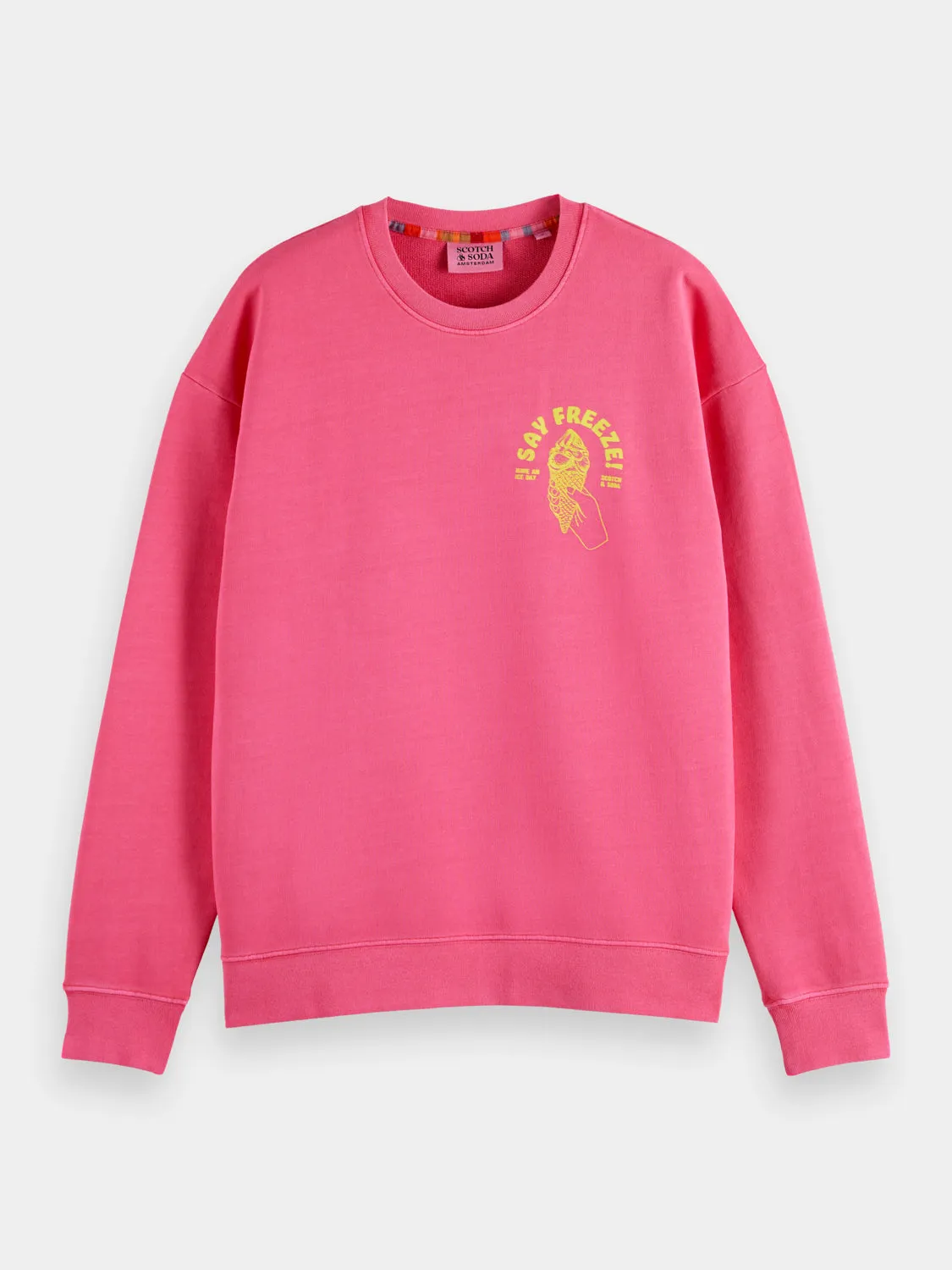 Garment-dyed sweatshirt sold by Scotch and Soda