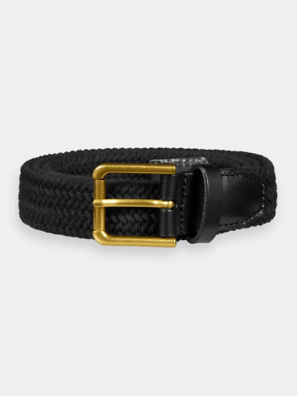 Leather trimmed & braided belt sold by Scotch and Soda