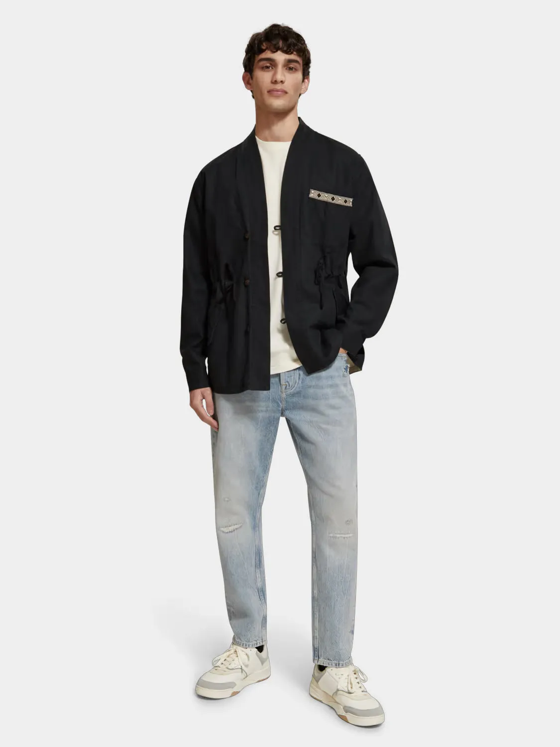 Embroidered kimono jacket sold by Scotch and Soda product image thumbnail 4