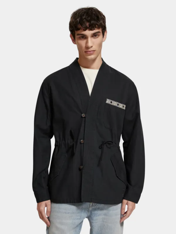 Embroidered kimono jacket sold by Scotch and Soda