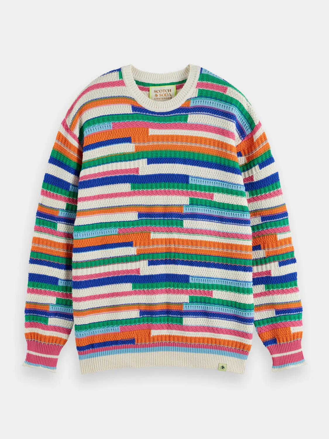 Multicolour striped pullover sold by Scotch and Soda
