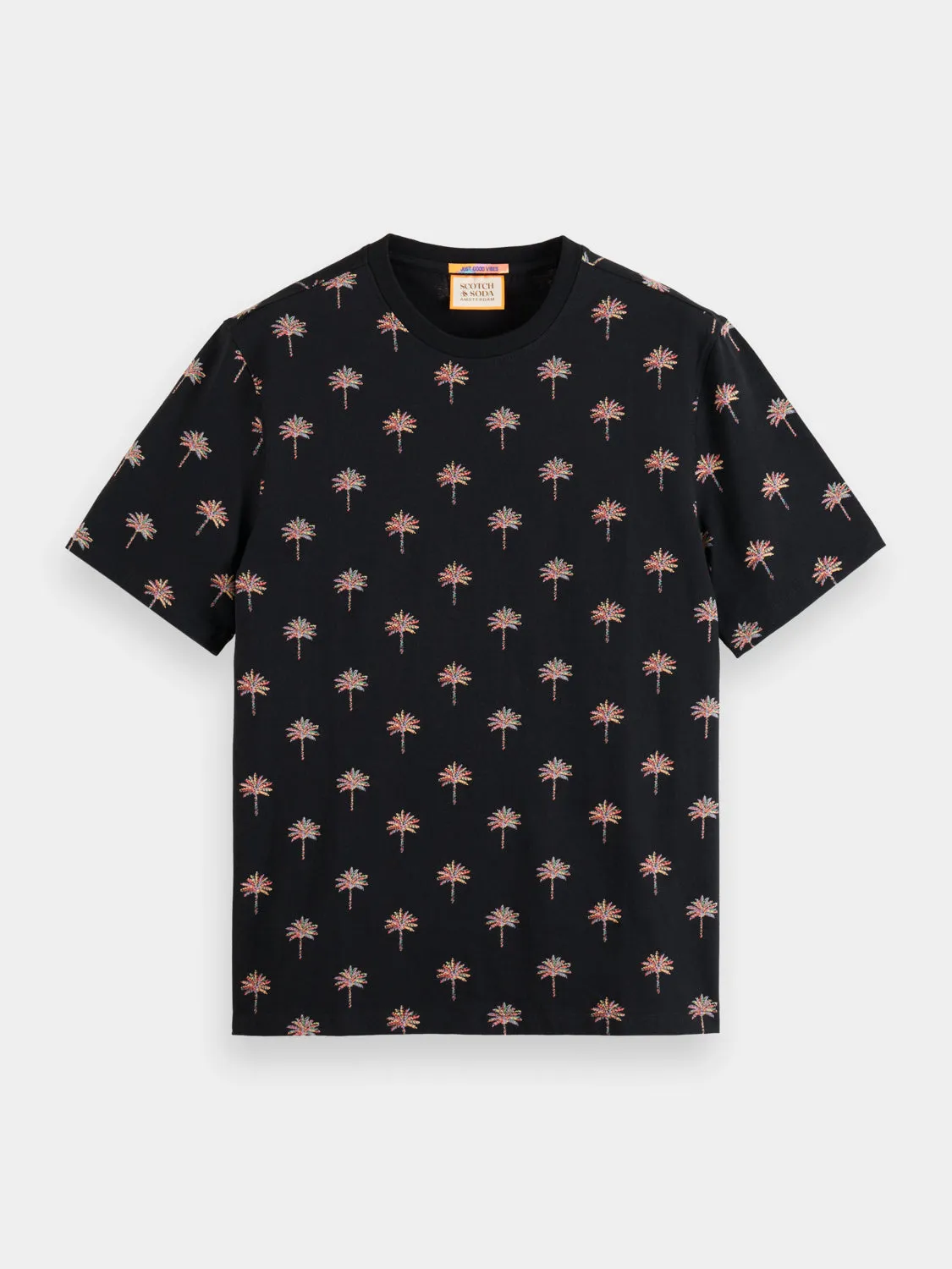 Palm tree printed t-shirt sold by Scotch and Soda product image thumbnail 2