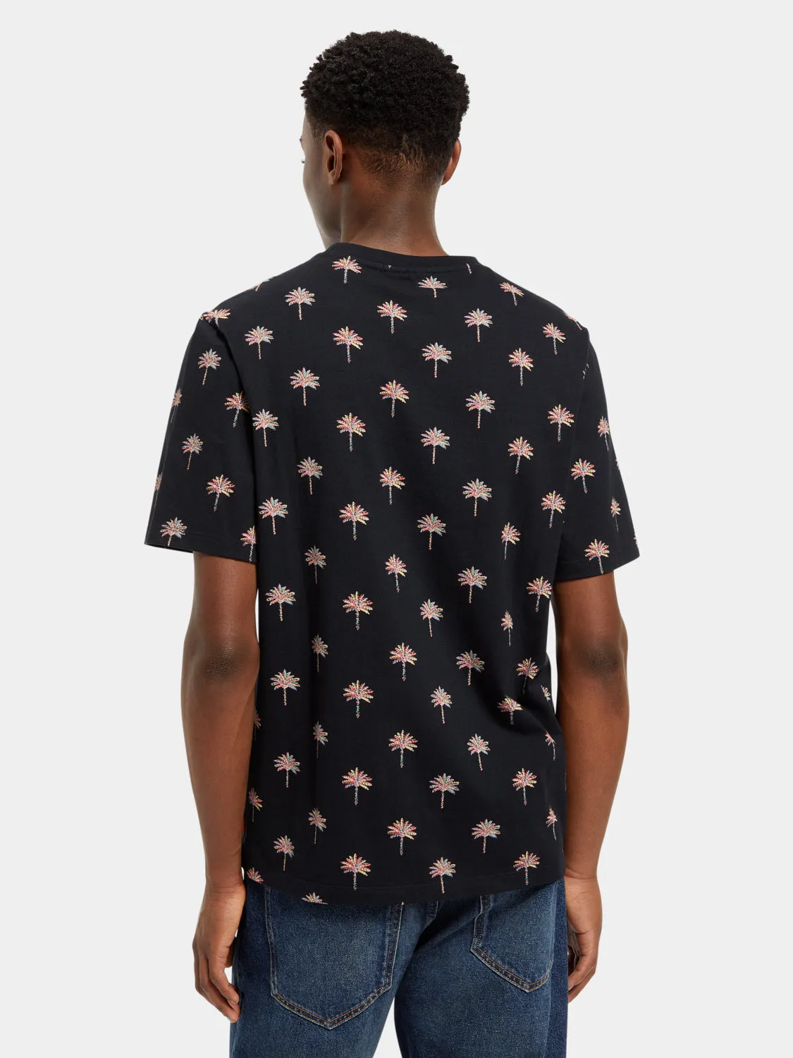 Palm tree printed t-shirt sold by Scotch and Soda product image thumbnail 3
