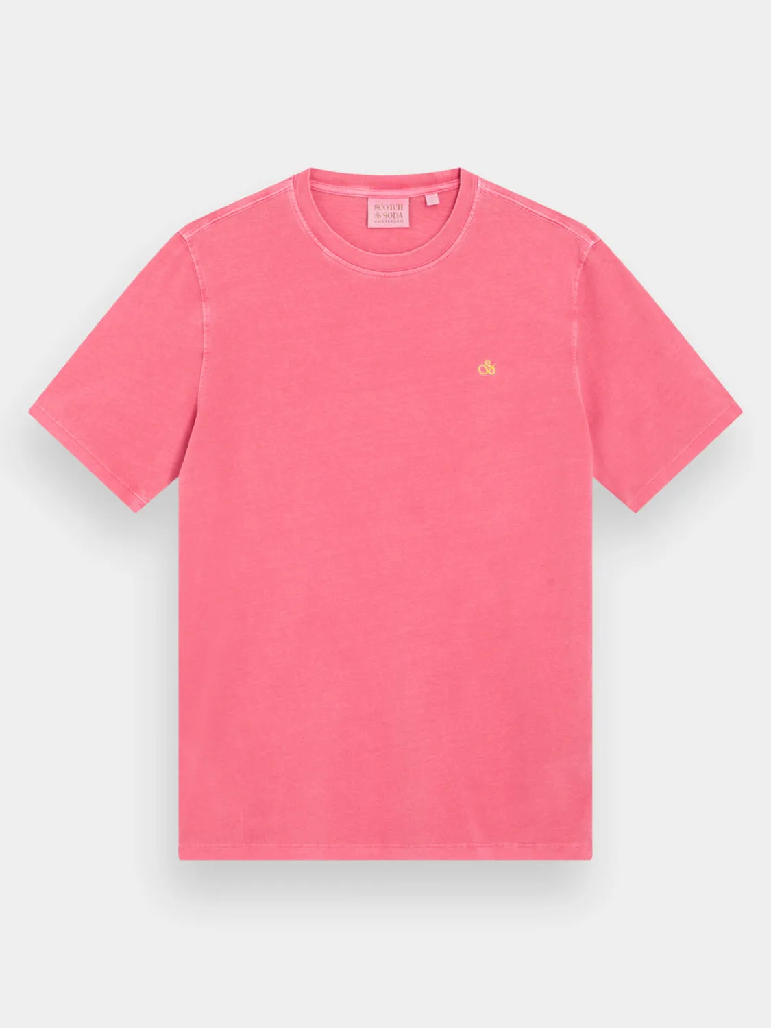 Garment-dyed logo t-shirt sold by Scotch and Soda