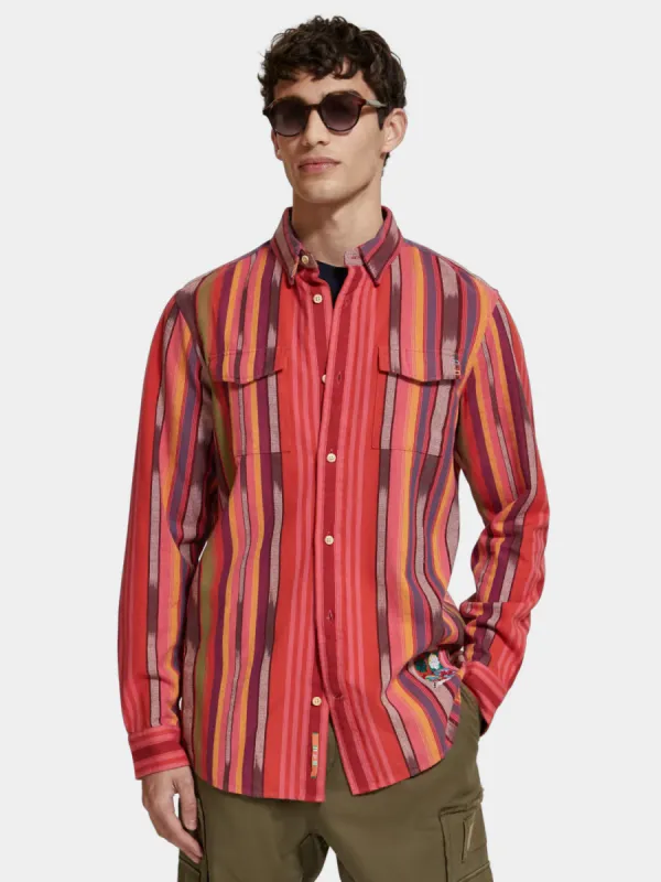 Space-dyed striped shirt sold by Scotch and Soda
