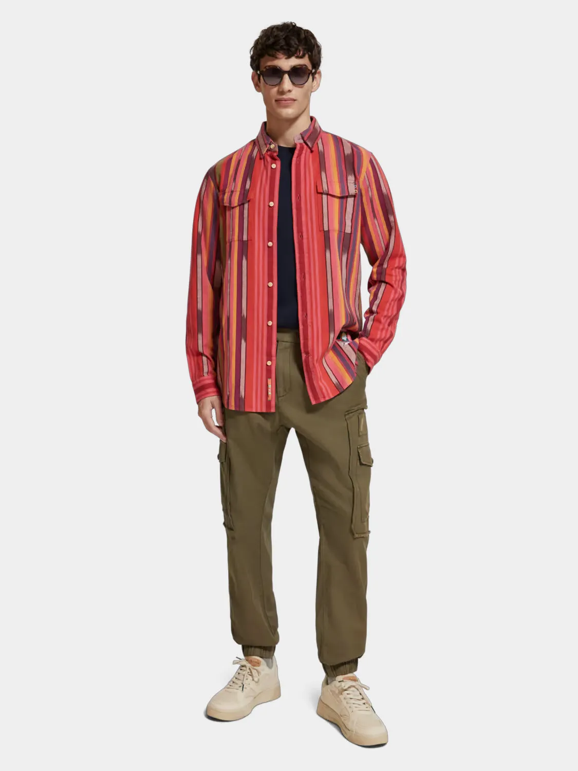 Space-dyed striped shirt sold by Scotch and Soda product image thumbnail 5