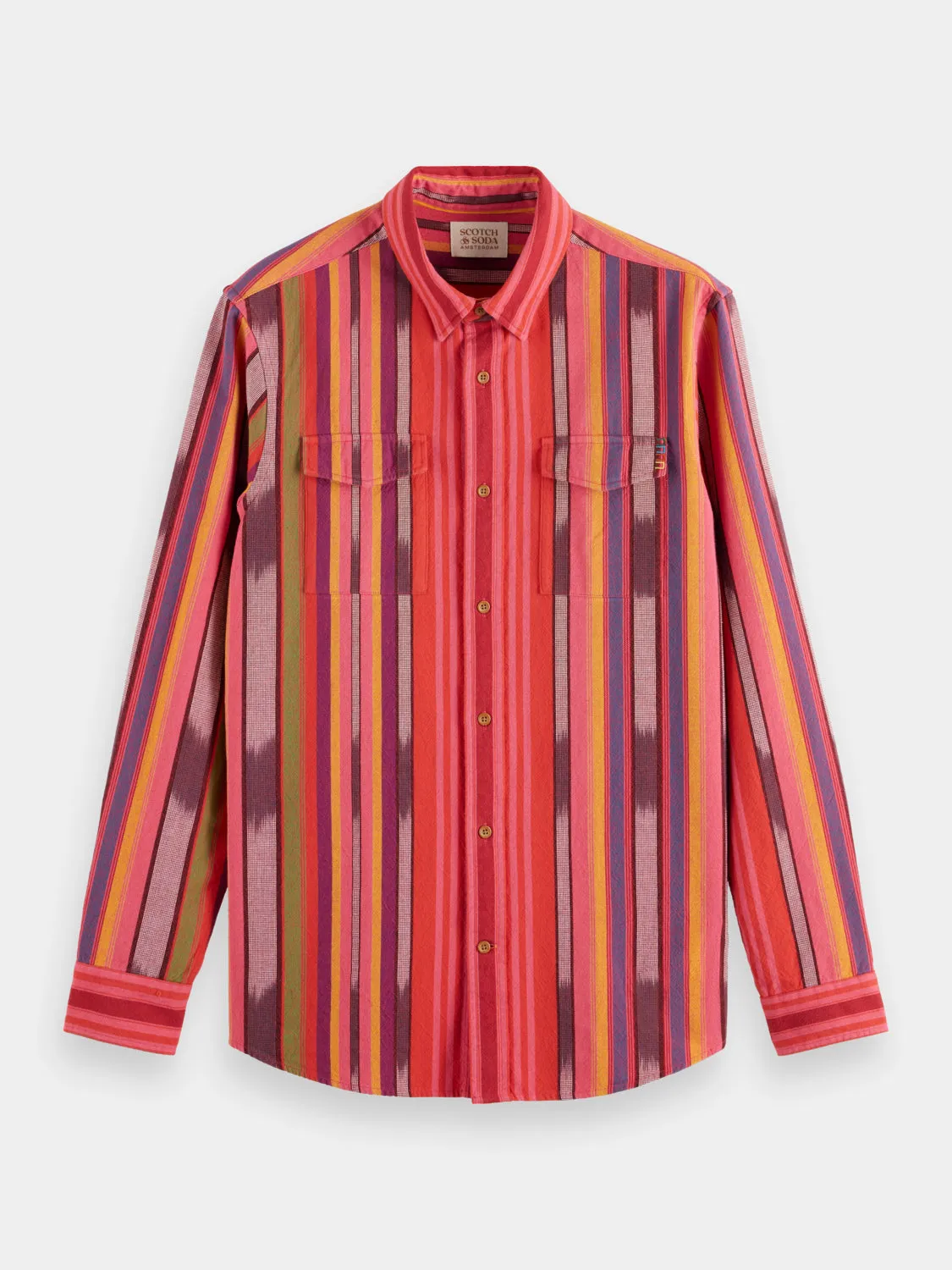 Space-dyed striped shirt sold by Scotch and Soda product image thumbnail 2