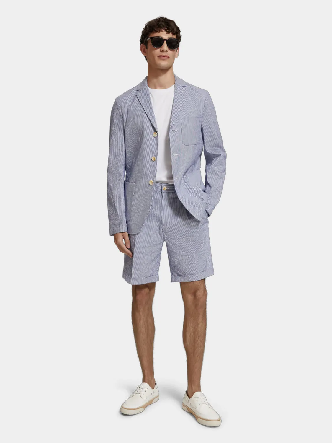 Striped seersucker blazer sold by Scotch and Soda product image thumbnail 4