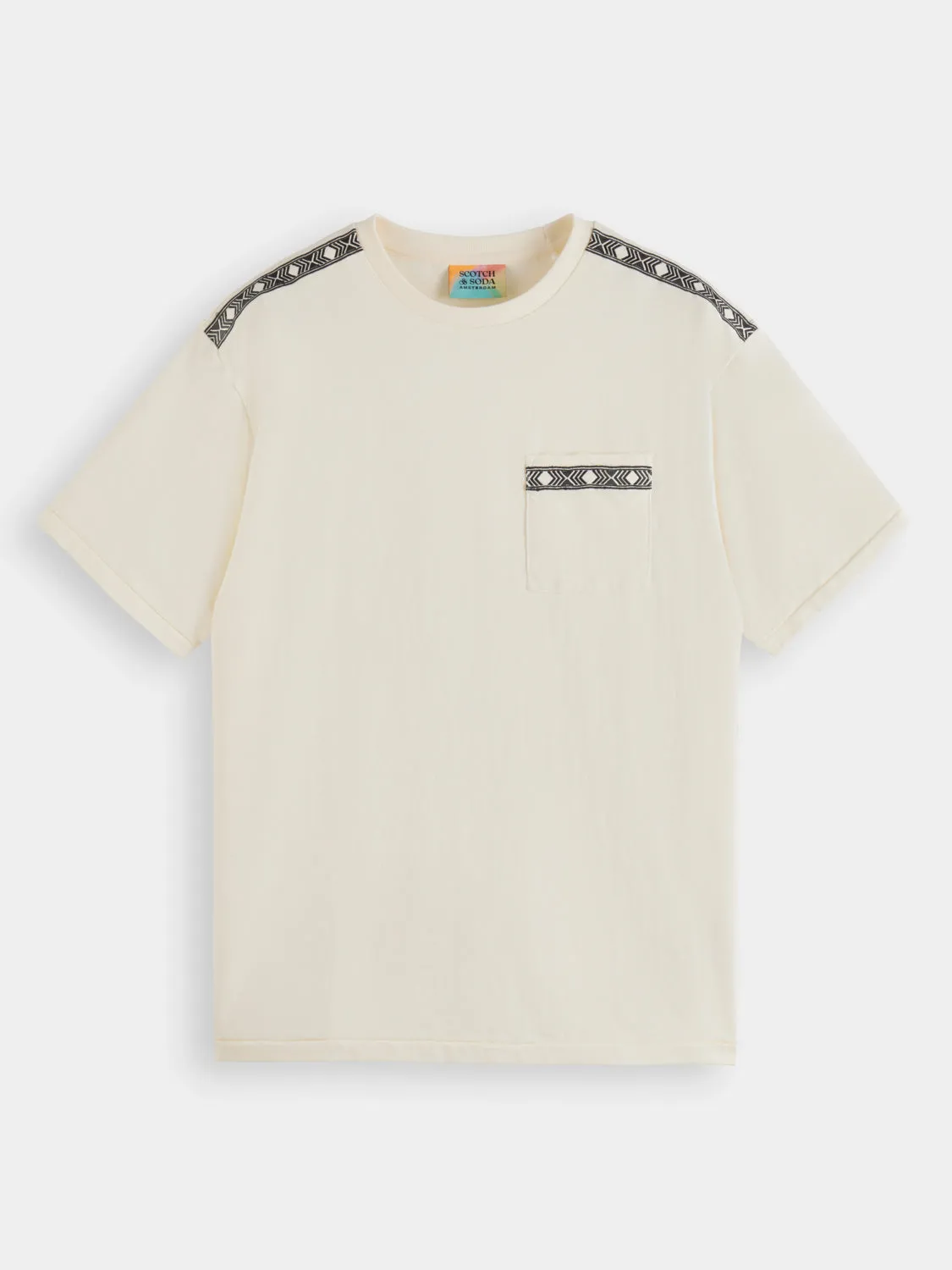 Placed embroidery t-shirt sold by Scotch & Soda