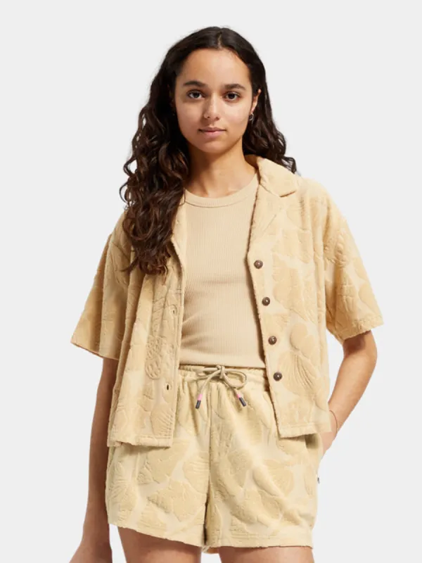 Jacquard toweling camp shirt sold by Scotch and Soda