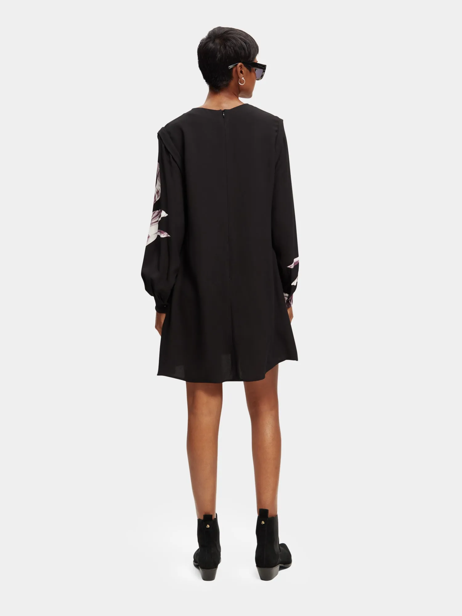 Long sleeved printed mini dress sold by Scotch and Soda product image thumbnail 3