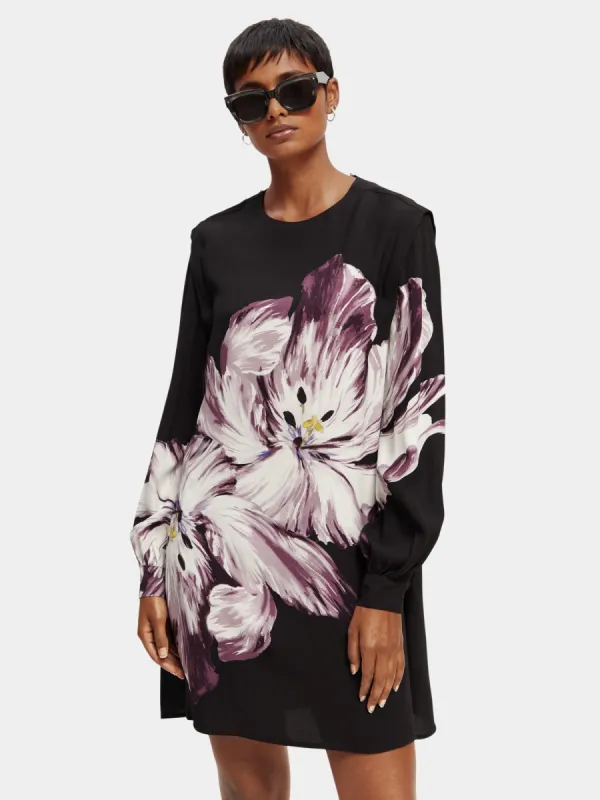 Long sleeved printed mini dress sold by Scotch and Soda
