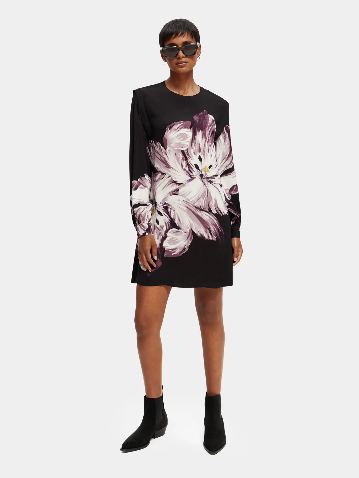 Long sleeved printed mini dress sold by Scotch and Soda product image thumbnail 5