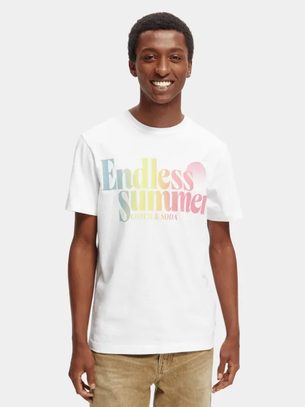Regular-fit garment-dyed artwork t-shirt sold by Scotch and Soda