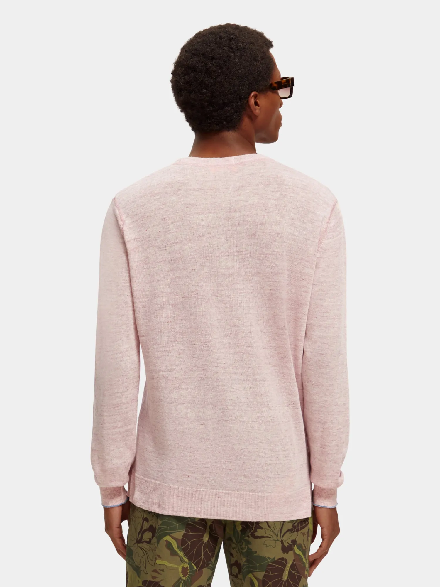 Linen blend crewneck pullover with flatlock details sold by Scotch and Soda product image thumbnail 3