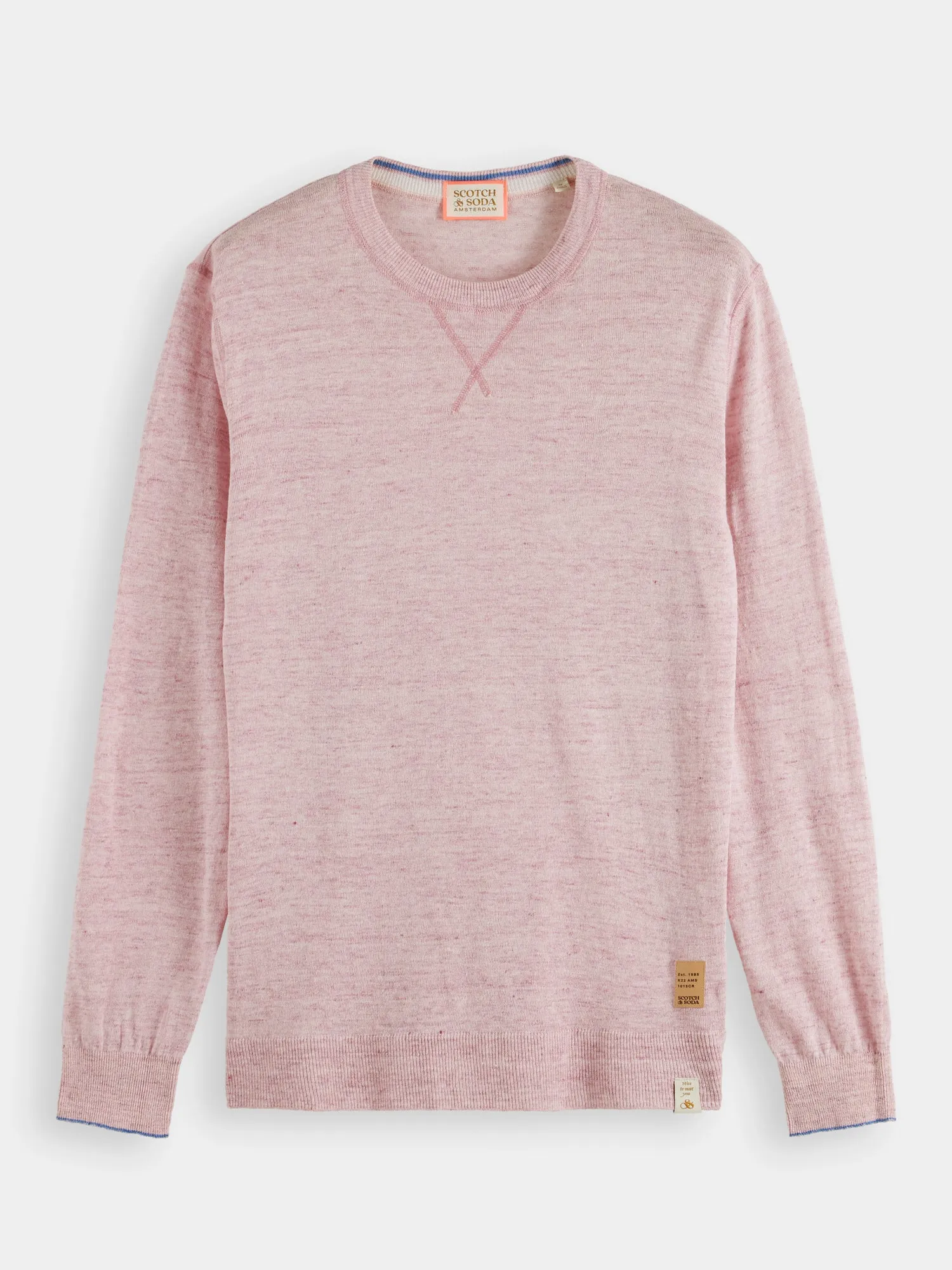 Linen blend crewneck pullover with flatlock details sold by Scotch and Soda product image thumbnail 2