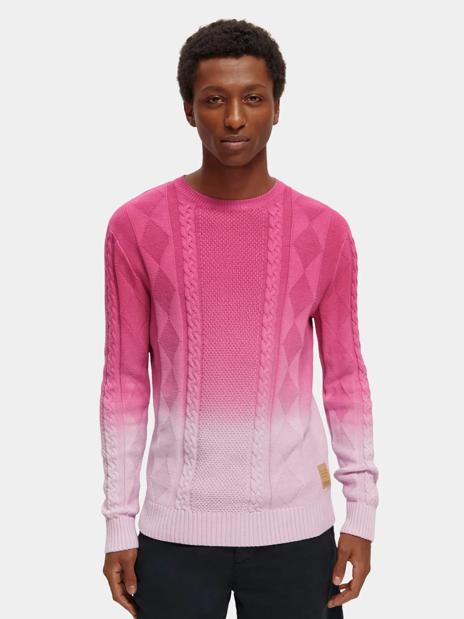 Gradient cable knit pullover sold by Scotch and Soda