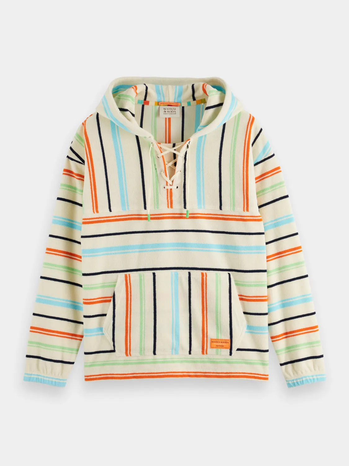 Towelling striped hoodie sold by Scotch and Soda product image thumbnail 3