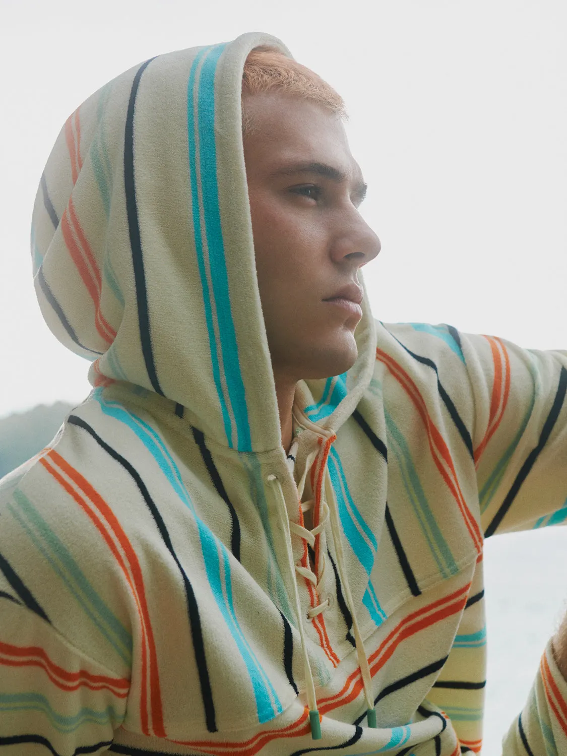 Towelling striped hoodie sold by Scotch and Soda