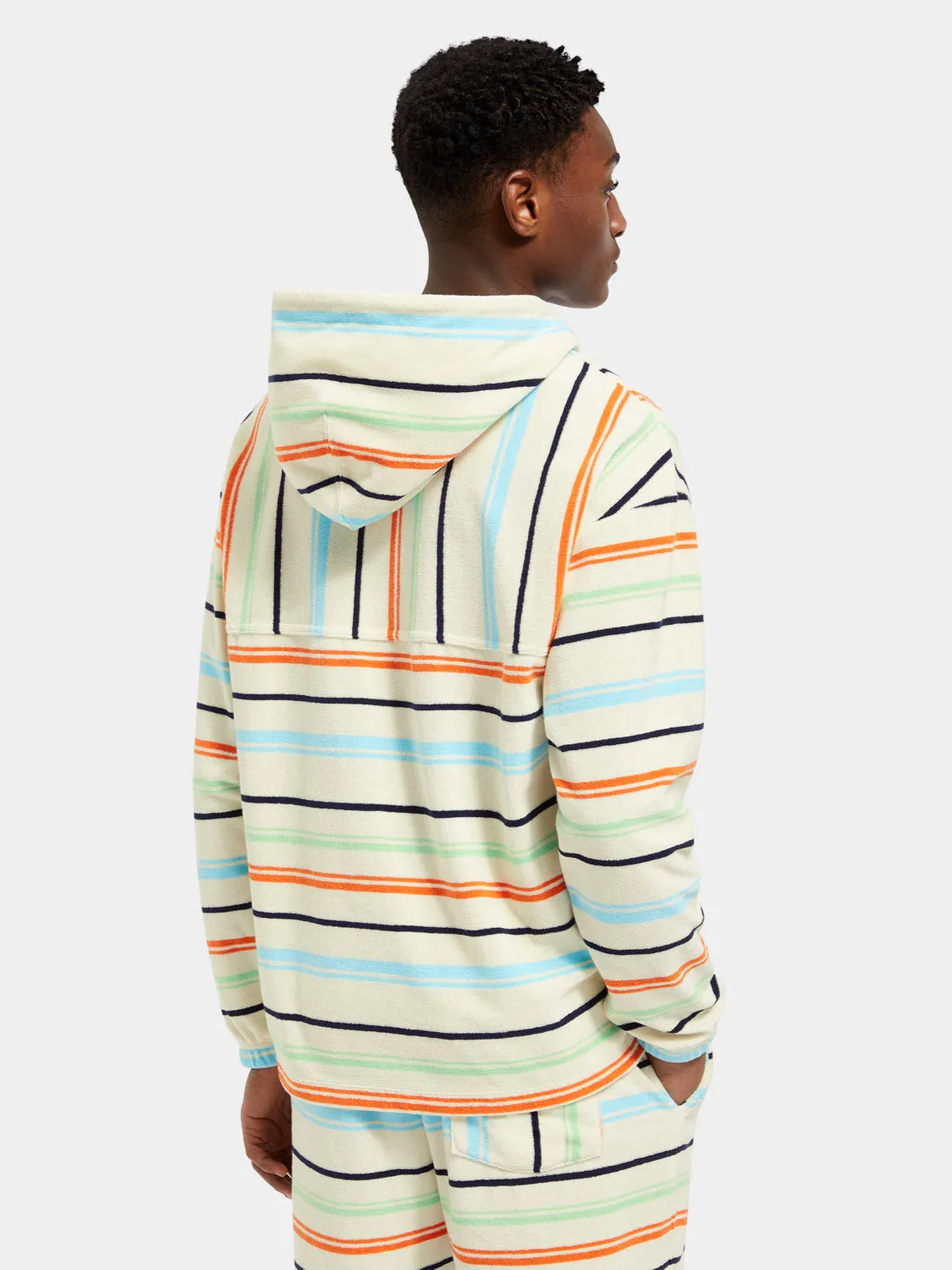 Towelling striped hoodie sold by Scotch and Soda product image thumbnail 4