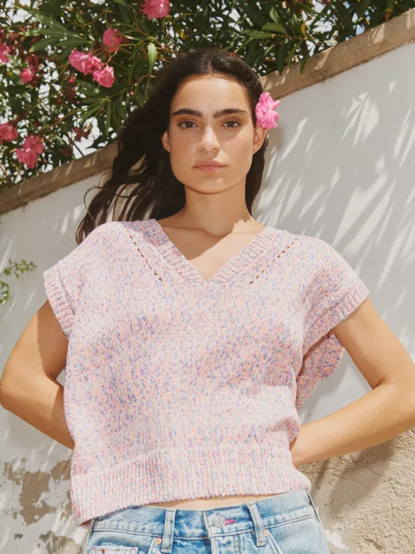 Space-dyed v-neck knitted top sold by Scotch and Soda