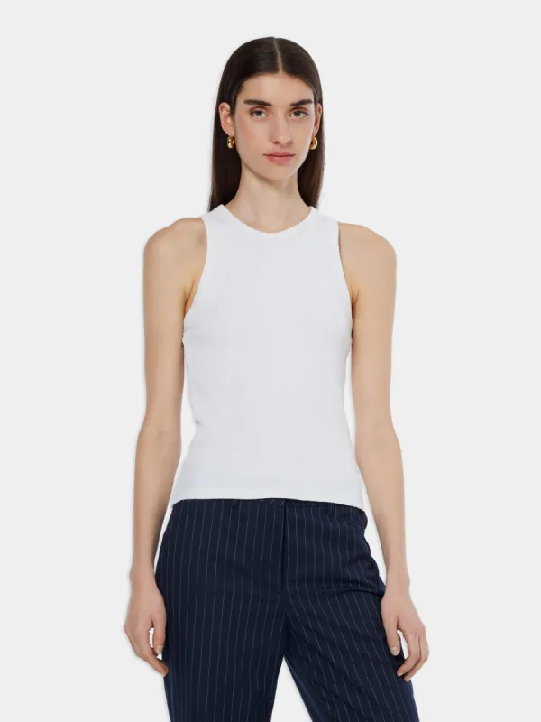 Ribbed racer tank sold by Scotch and Soda