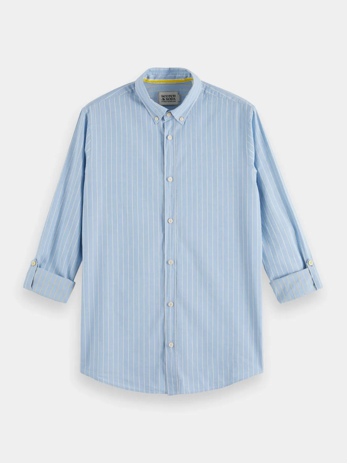 Yarn-dyed dobby striped shirt sold by Scotch and Soda product image thumbnail 3