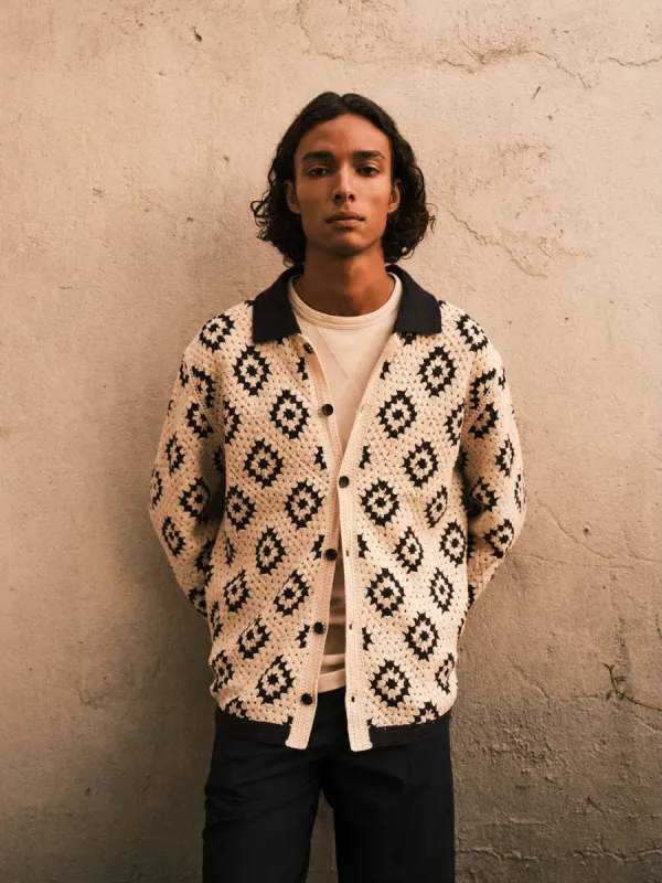 Crochet knitted shirt sold by Scotch and Soda