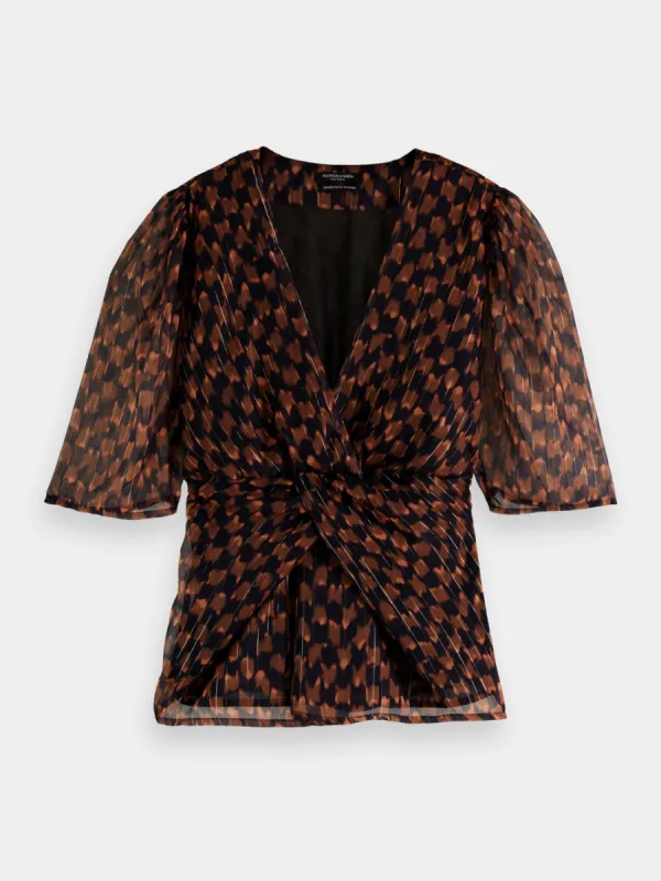 Knotted lurex top sold by Scotch and Soda