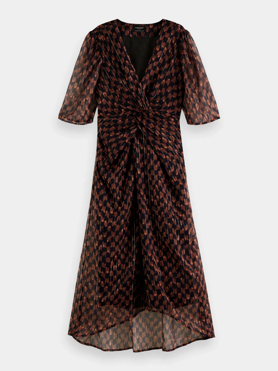 Knotted lurex midi dress sold by Scotch and Soda