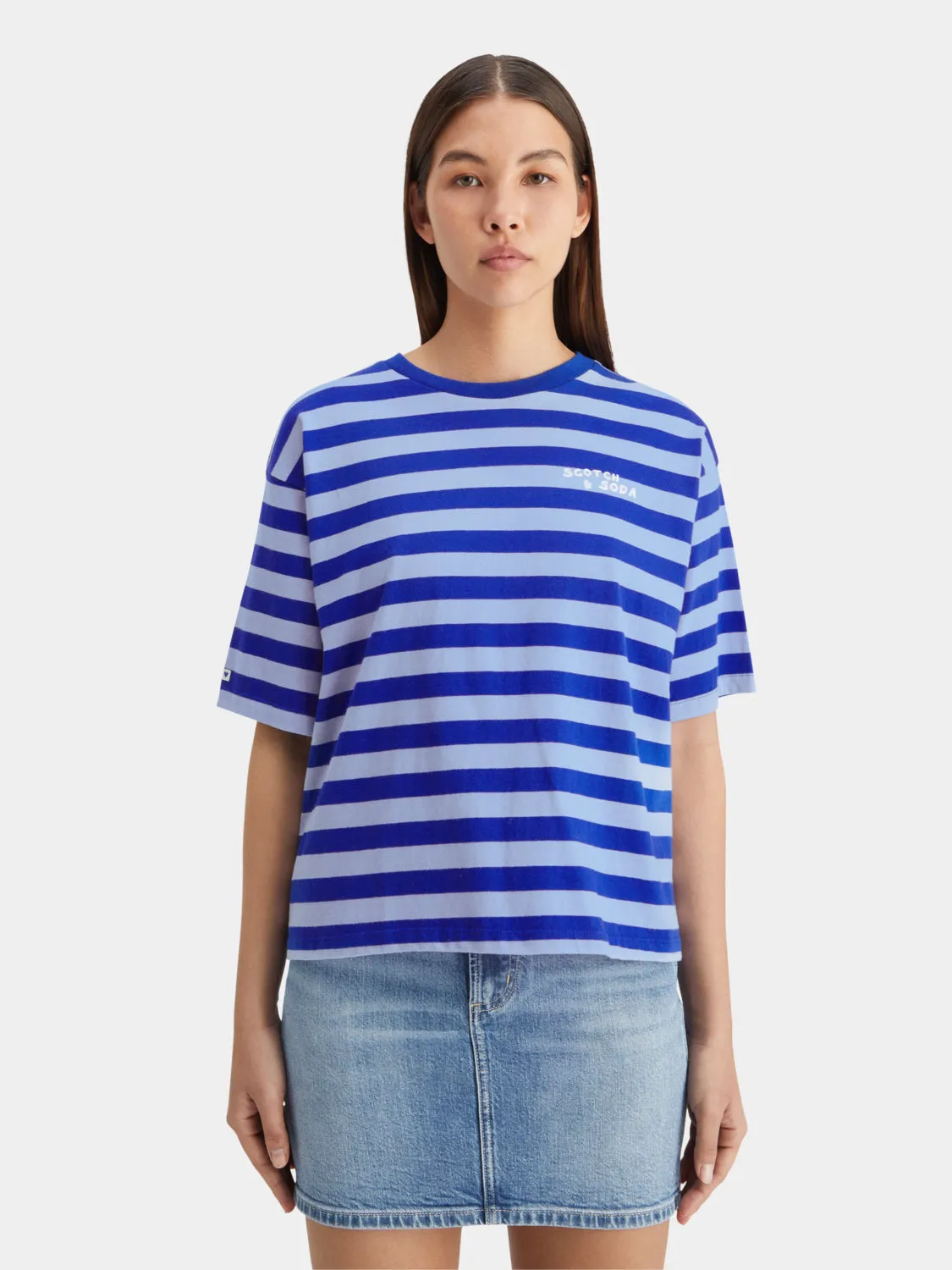 Striped cropped t-shirt sold by Scotch and Soda