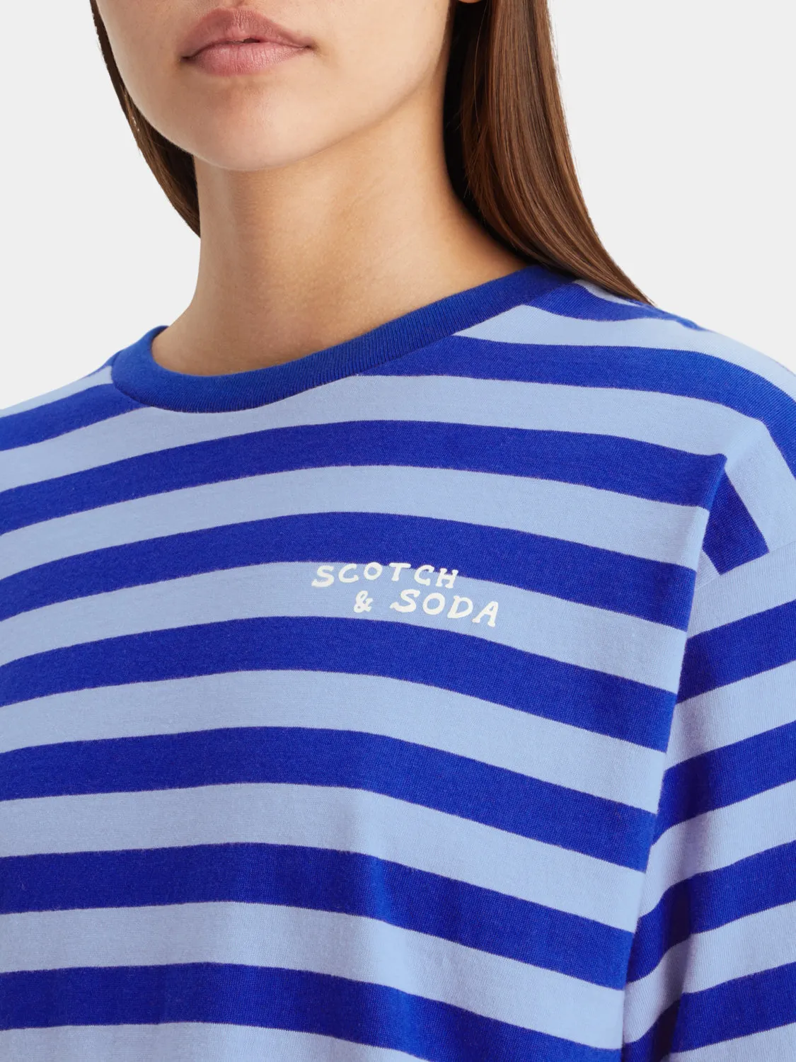 Striped cropped t-shirt sold by Scotch and Soda product image thumbnail 5